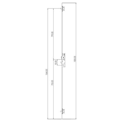 YALE YS170 Lever Operated Latch & Hookbolt Split Spindle - 2 Hook