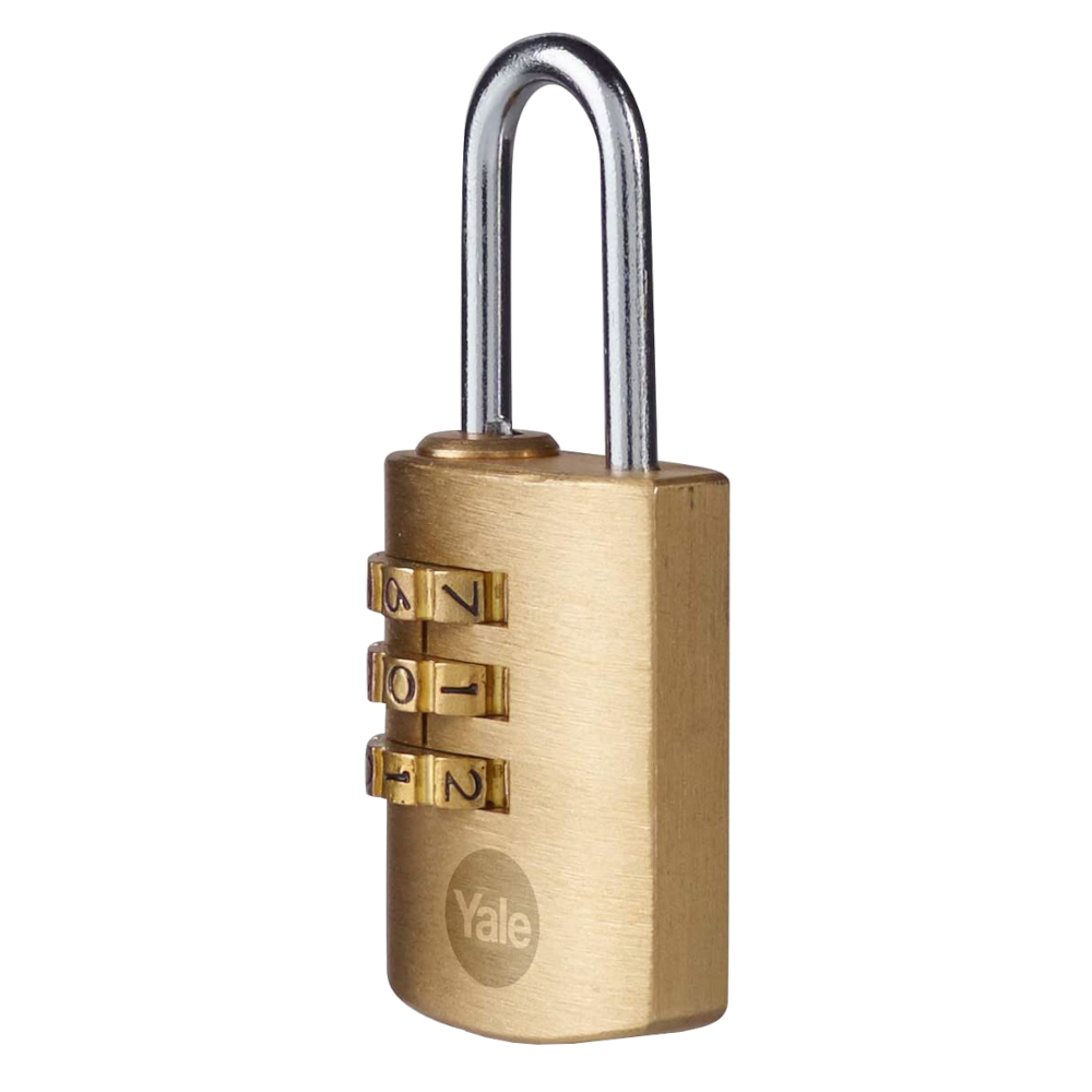 YALE Y150B Brass Open Shackle Combination Padlock