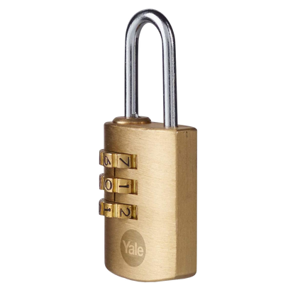 YALE Y150B Brass Open Shackle Combination Padlock