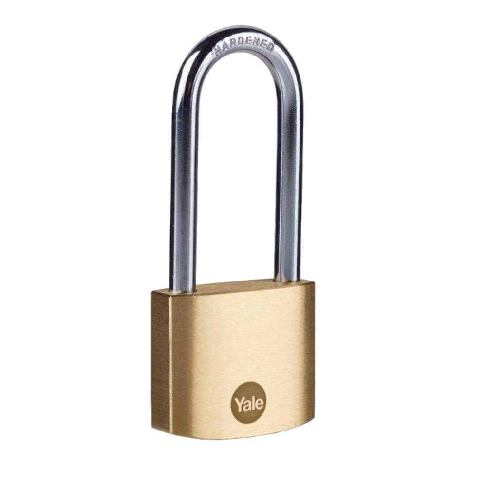 YALE Y110B Brass Long Shackle Padlock