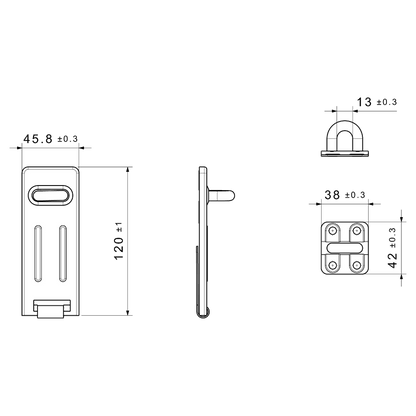 YALE Steel Hasp & Brass Padlock