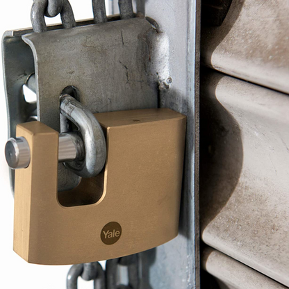 YALE 114B Brass Shutter Padlock