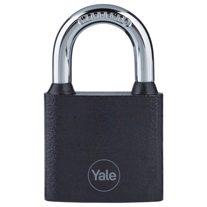 YALE Y111B Series Cast Iron Open Shackle Padlock Black