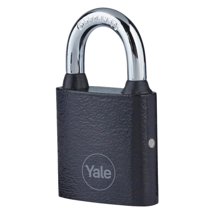 YALE Y111B Series Cast Iron Open Shackle Padlock Black