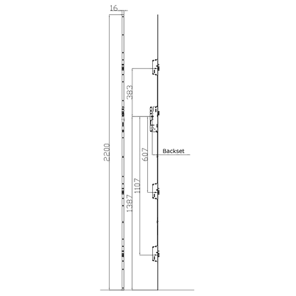 YALE Lockmaster AutoEngage Heritage Latch & Deadbolt 16mm Square Faceplate 3 Latch Bolt