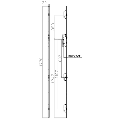 YALE Lockmaster AutoEngage Heritage Latch & Deadbolt 20mm Radius Faceplate 3 Latch Bolt