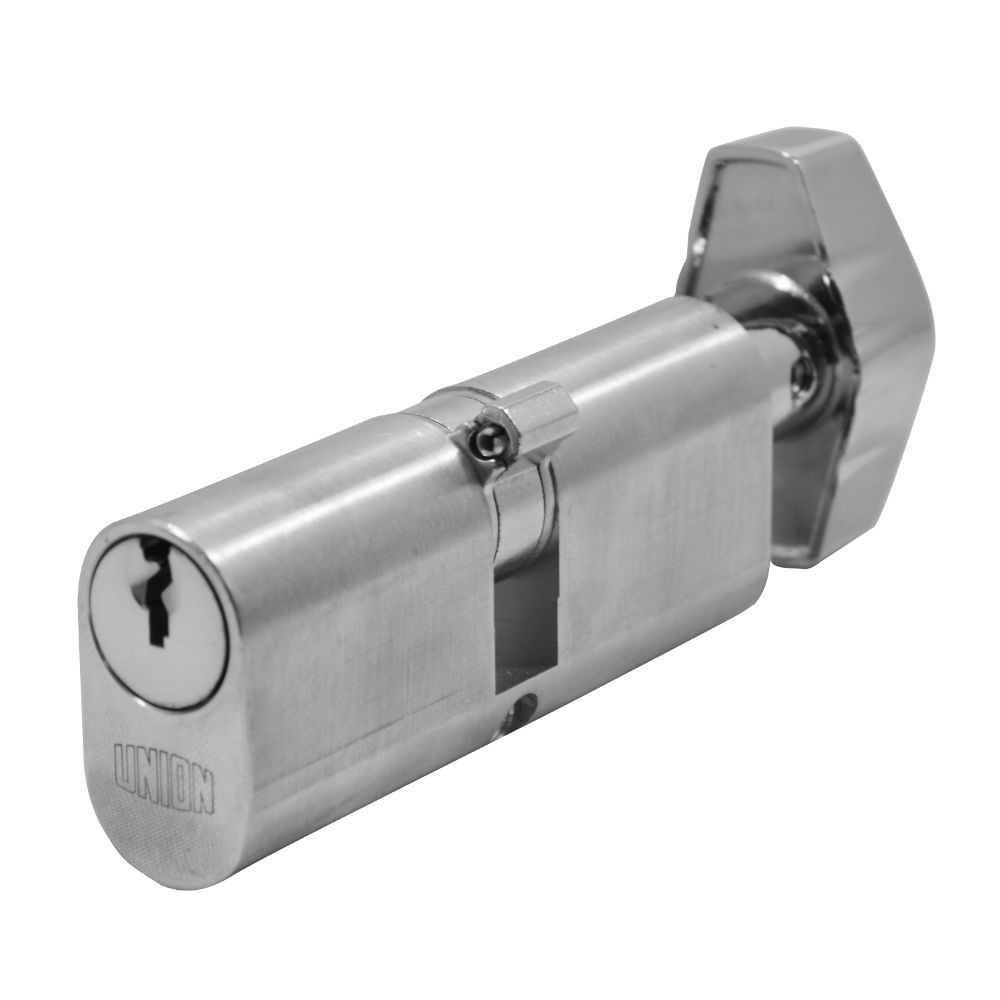 UNION 2X13 Oval Key & Turn Cylinder 74mm 37/T37 32/10/T32 MK `CABD` - Satin Chrome