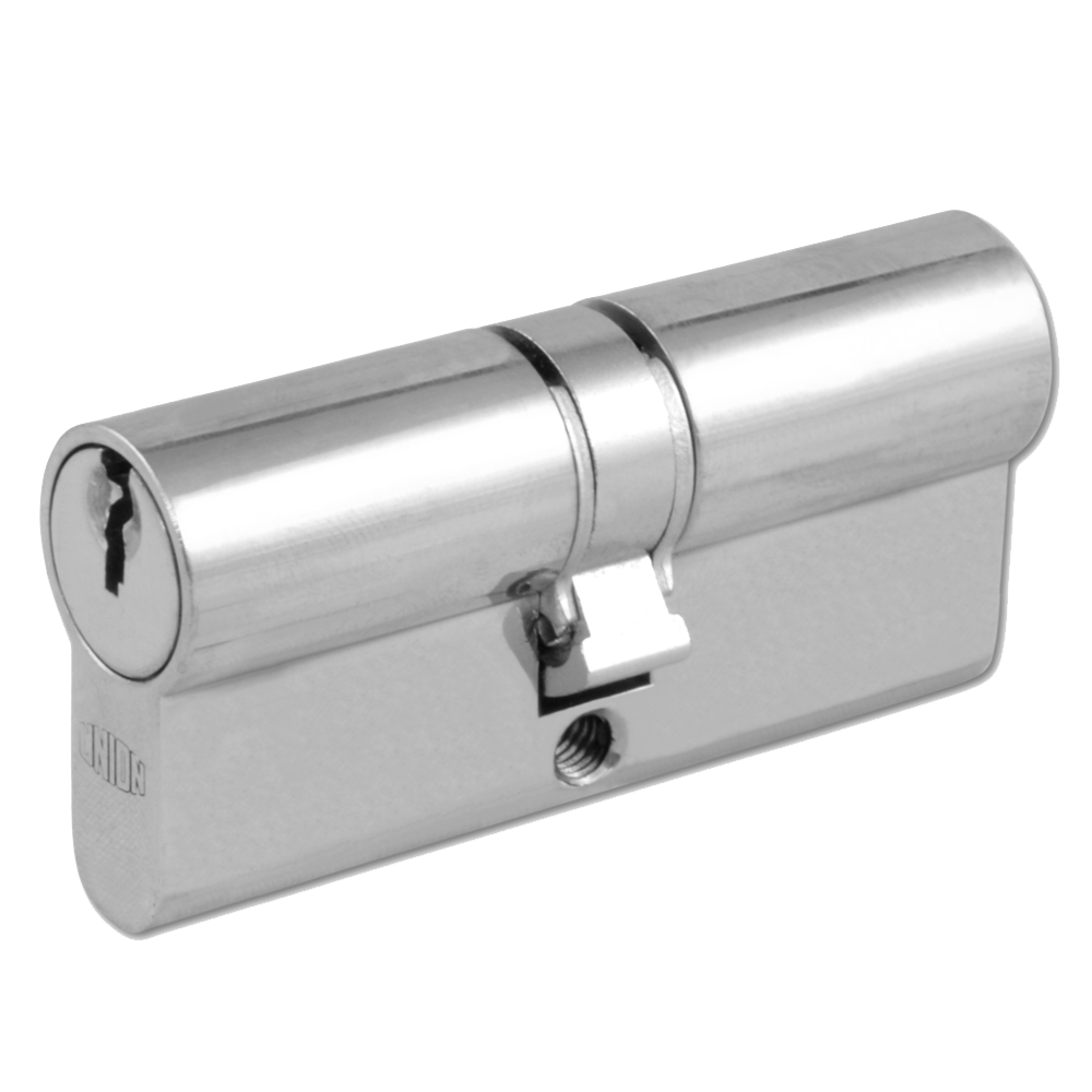 UNION 2X18 Euro Double Cylinder 65mm 32.5/32.5 27.5/10/27.5 Keyed Alike `WVL482` - Satin Chrome