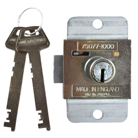 L&F 7 Lever Deadbolt Locker Lock 28mm ZL Keyed Alike 1501 - Zinc Plated