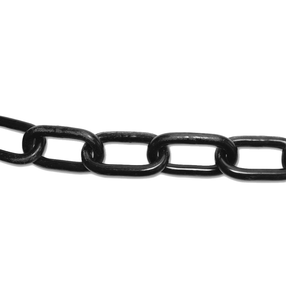 ENGLISH CHAIN Hot Galvanised Welded Steel Chain 6mm 10m - Black