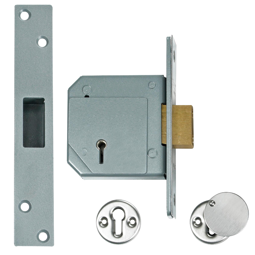 UNION C-Series 3G114 5 Lever Deadlock 80mm Keyed To Differ - Satin Chrome