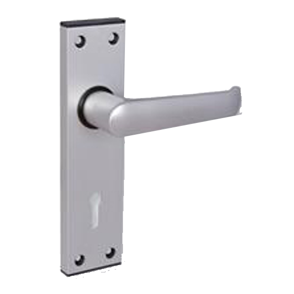 UNION 366 Ambassador Plate Mounted Lever Furniture Formerly Wellington Lever Lock - Anodised Silver