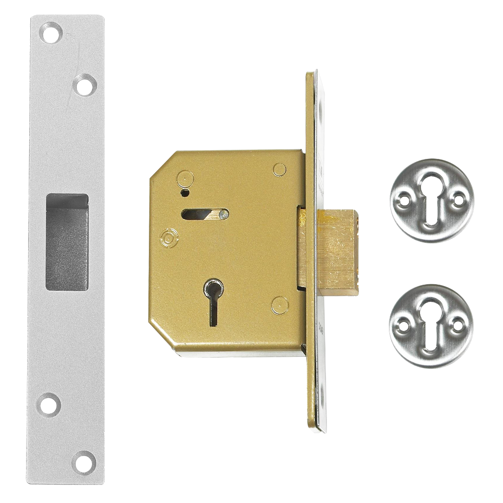UNION C-Series 3G115 5 Lever Deadlock 67mm Keyed To Differ Pro - Satin Chrome