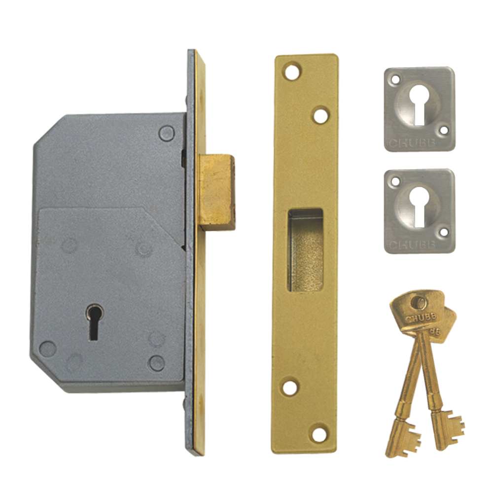 UNION C-Series 3G110 Detainer Deadlock 73mm Keyed To Differ - Polished Brass