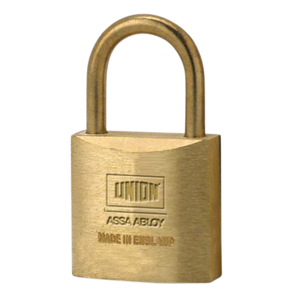 UNION 3104 Brass Open Shackle Padlock 34mm Keyed To Differ - Brass Body With Bronze Shackle