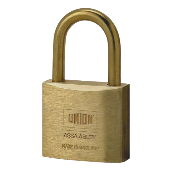 UNION 3102 Brass Open Shackle Padlock 40mm Keyed To Differ - Brass Body With Bronze Shackle