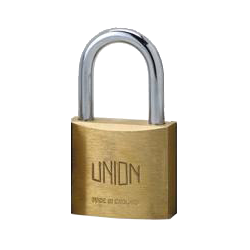 UNION 3122 Brass Open Shackle Padlock 50mm Keyed Alike `WVL482` - Brass