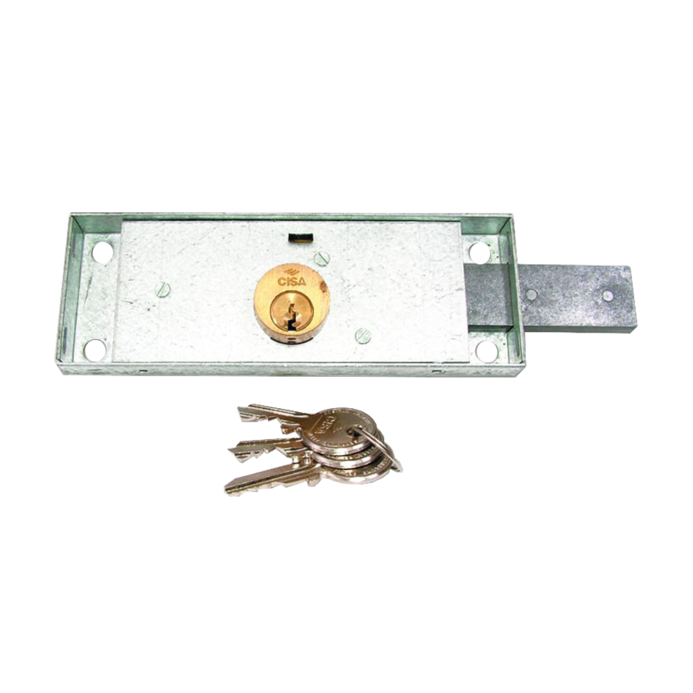 CISA 41420 Shutter Lock 155mm x 55mm Keyed To Differ Right Handed - Polished Brass