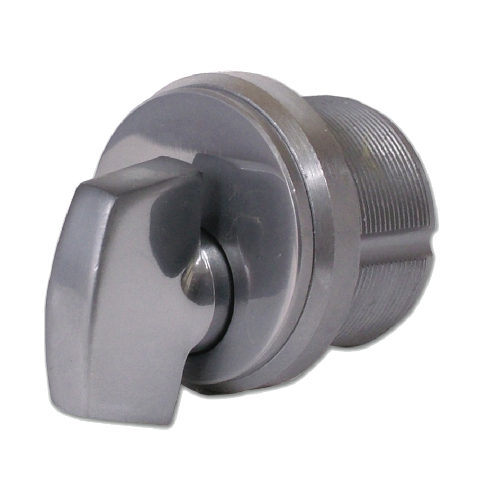 ADAMS RITE 4067 Screw-In Thumbturn Cylinder 35mm Satin Anodised Aluminium - Satin Chrome