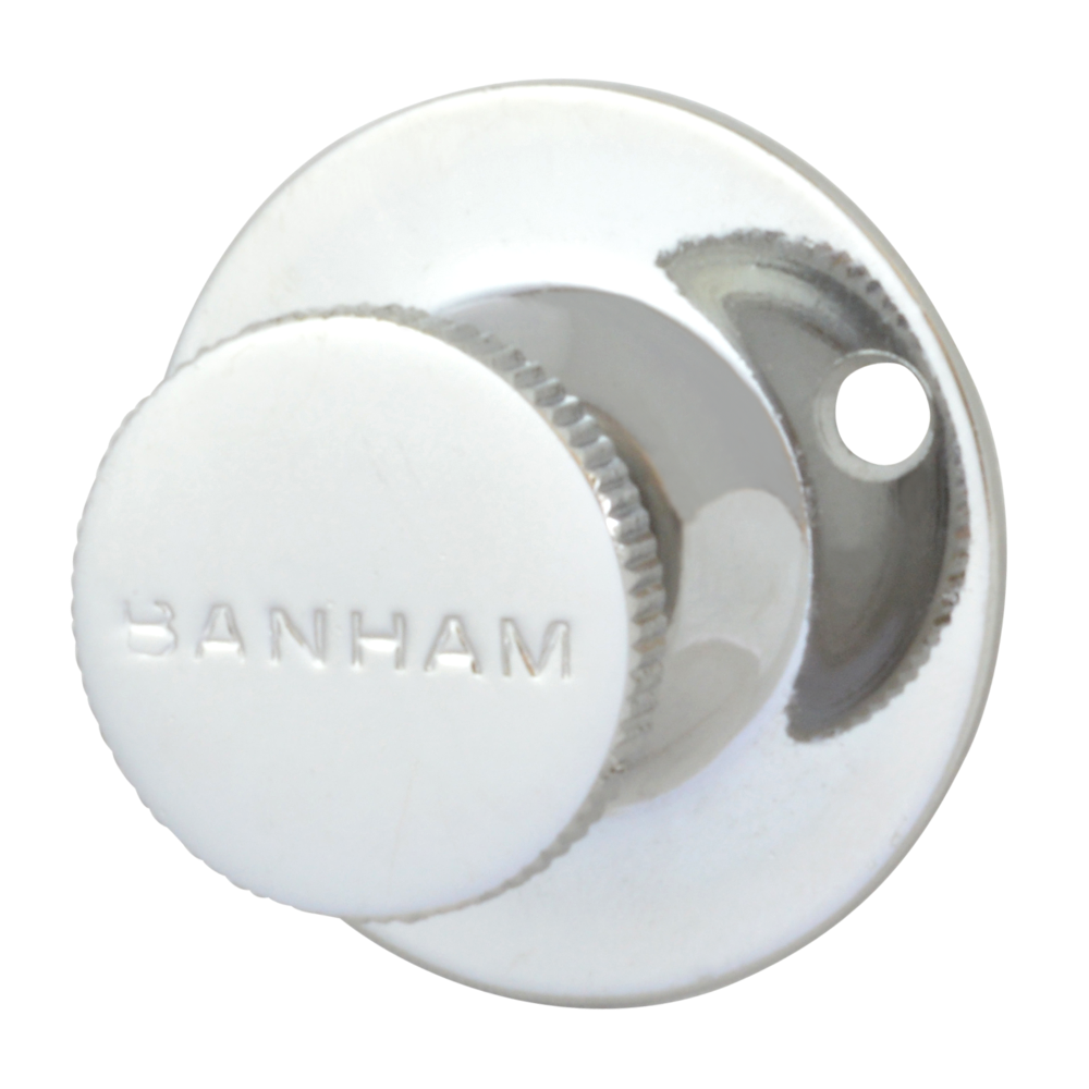 Banham R102 Security Bolt Turn Knob 40mm - Chrome Plated
