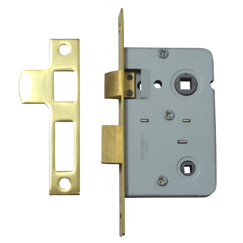 Legge 3751 Mortice Bathroom Lock 64mm - Polished Brass