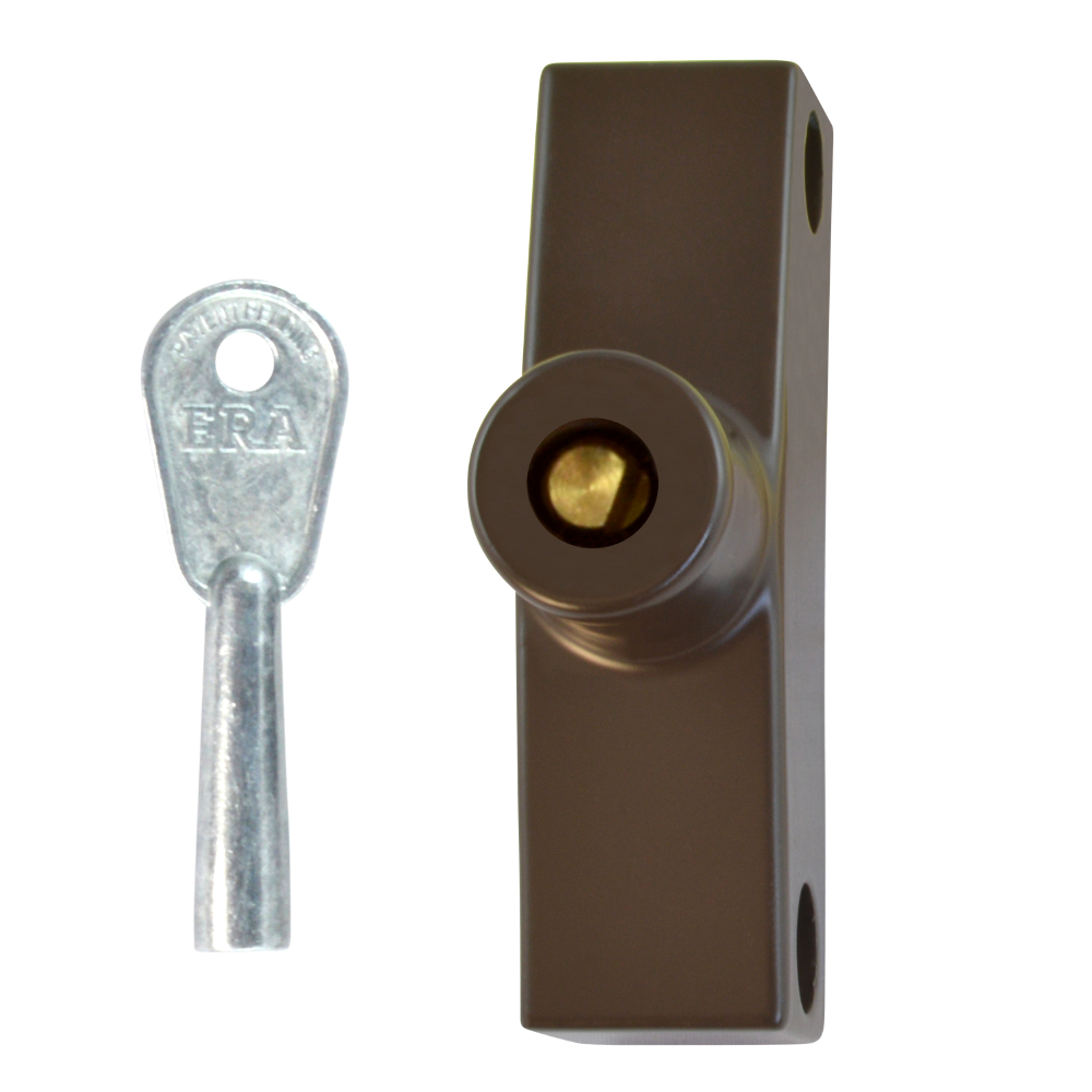 ERA 801 & 802 Automatic Window Snap Lock Std Key 1 Lock + 1 Key Pro - Brown