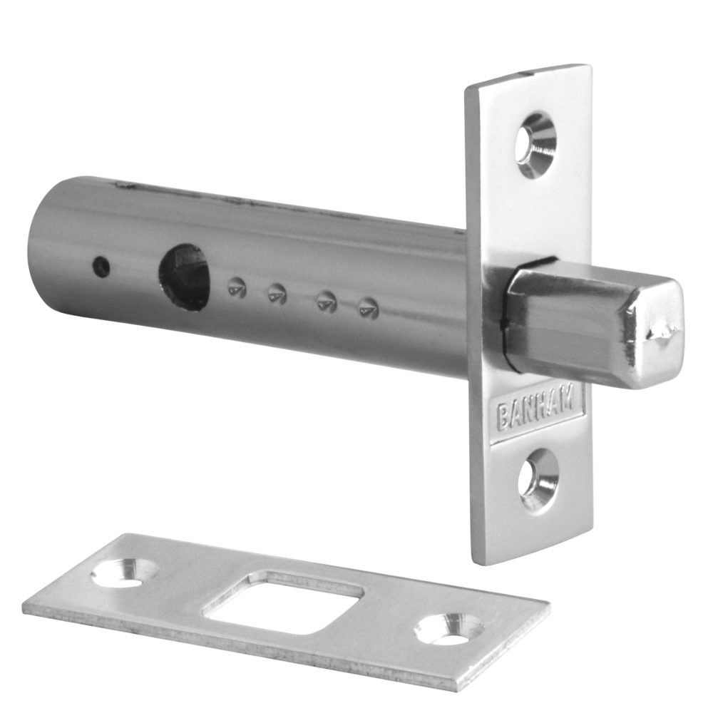 Banham R102 Door Security Bolt - Key 76mm - Chrome Plated