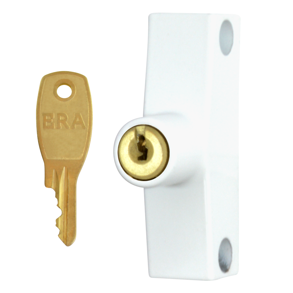 ERA 801 & 802 Automatic Window Snap Lock Cut Key 1 Lock + 1 Key Pro & Keyed Alike To D218 - White
