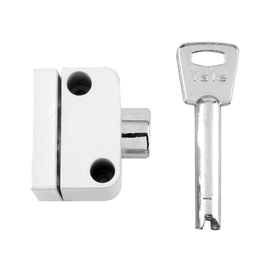 YALE 8K102 Window Push Lock 2 Locks + 1 Key Pro - White