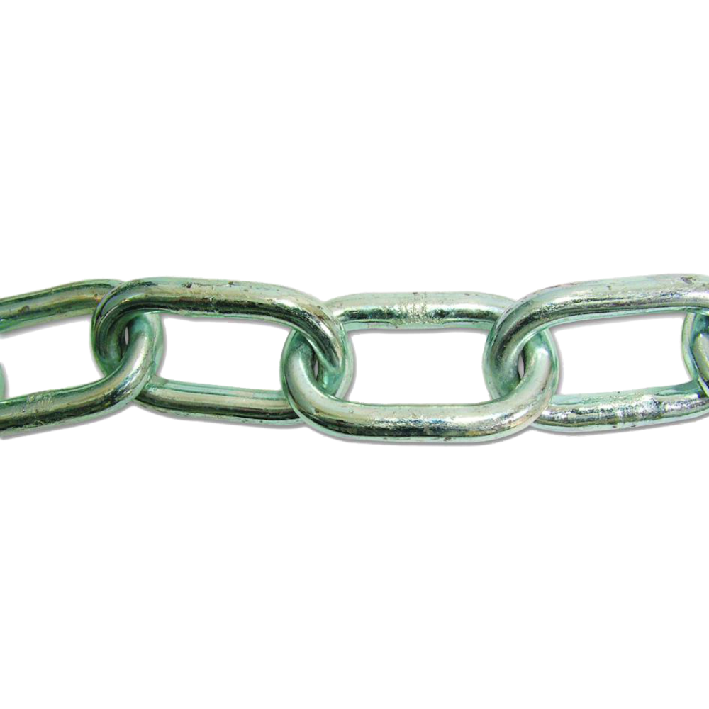 ENGLISH CHAIN Zinc Plated Welded Steel Chain 15m Chain 6.5mm Link Diameter ZP
