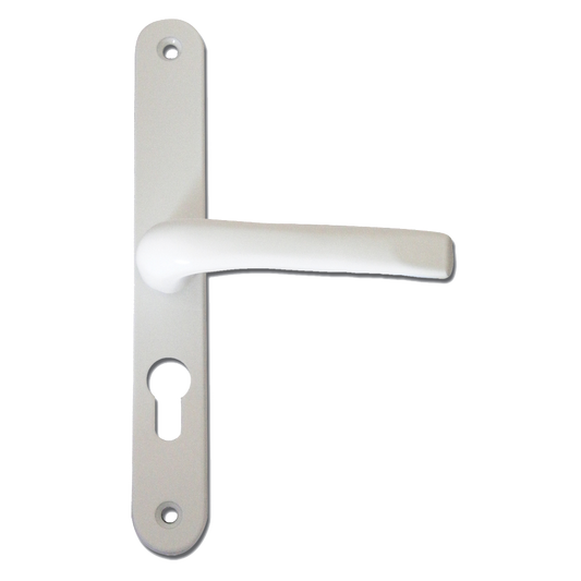 ASEC 48 Lever UPVC Furniture - 230mm Backplate White