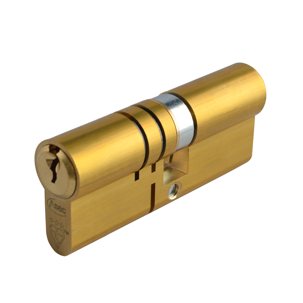 ASEC Kite Elite 3 Star Snap Resistant Double Euro Cylinder 70mm 35Ext/35 30/10/30 Keyed To Differ Pro - Satin Brass