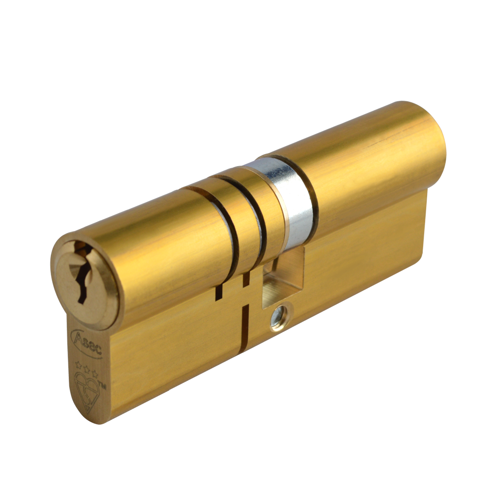 ASEC Kite Elite 3 Star Snap Resistant Double Euro Cylinder 75mm 35Ext/40 30/10/35 Keyed To Differ Pro - Satin Brass