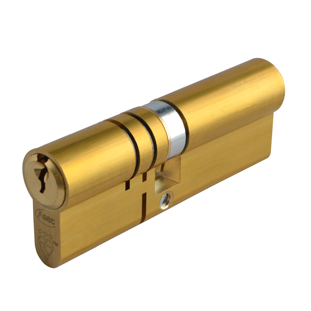 ASEC Kite Elite 3 Star Snap Resistant Double Euro Cylinder 85mm 35Ext/50 30/10/45 Keyed To Differ Pro - Satin Brass