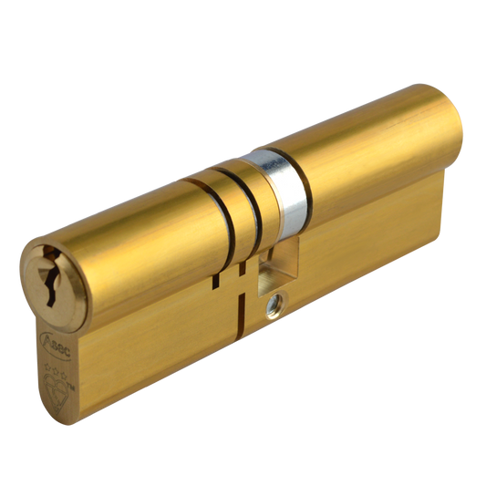 ASEC Kite Elite 3 Star Snap Resistant Double Euro Cylinder 100mm 50Ext/50 45/10/45 Keyed To Differ Pro - Satin Brass