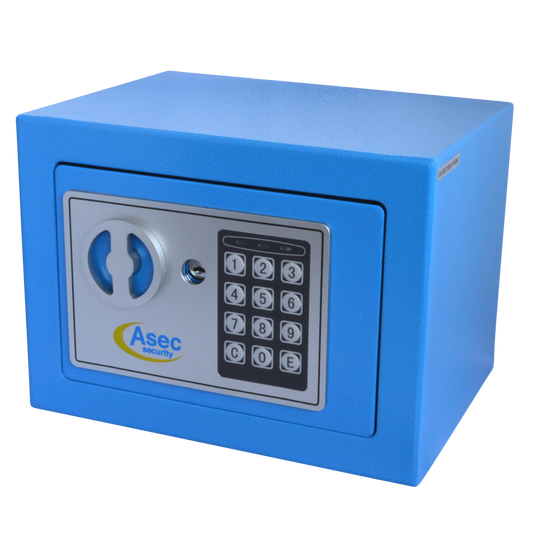ASEC Compact Digital Safe H170 x W230 x D170mm - Blue