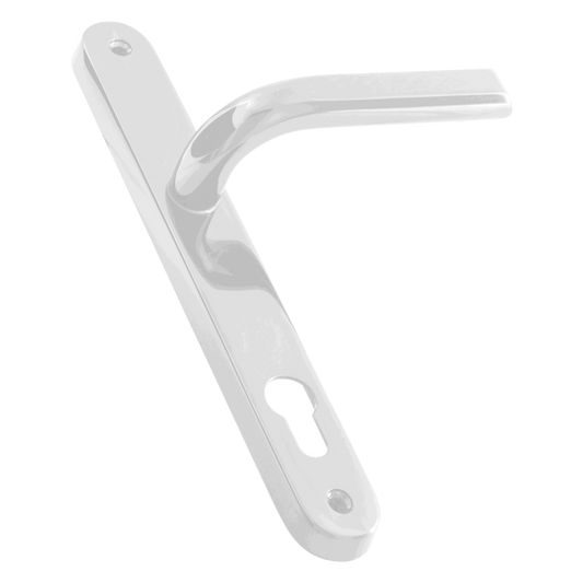 ASEC 85 Lever UPVC Furniture - 242mm Backplate White