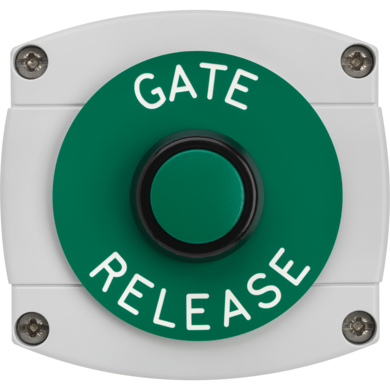 ASEC Surface Mounted Button `Gate Release` - Grey