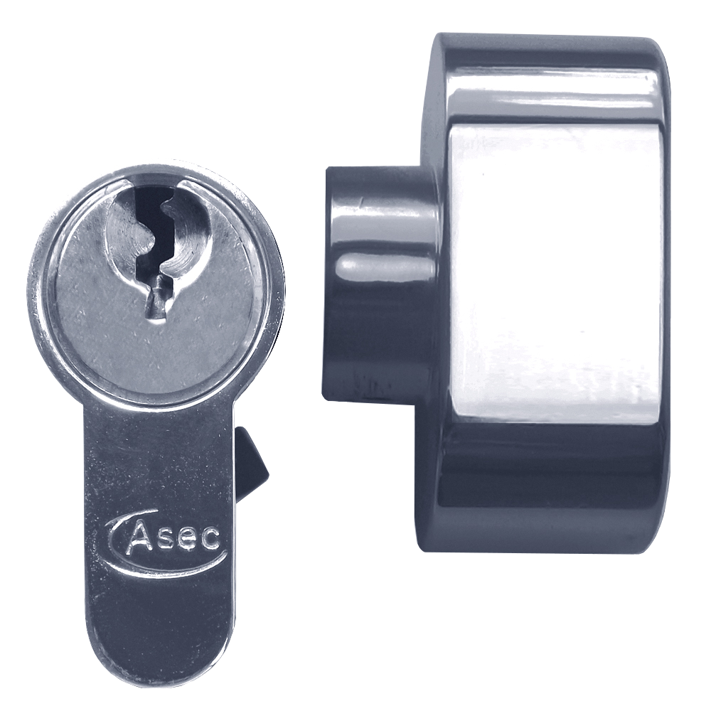 ASEC 5-Pin Euro Key & Turn Cylinder 85mm 40/T45 35/10/T40 Keyed To Differ Pro - Nickel Plated