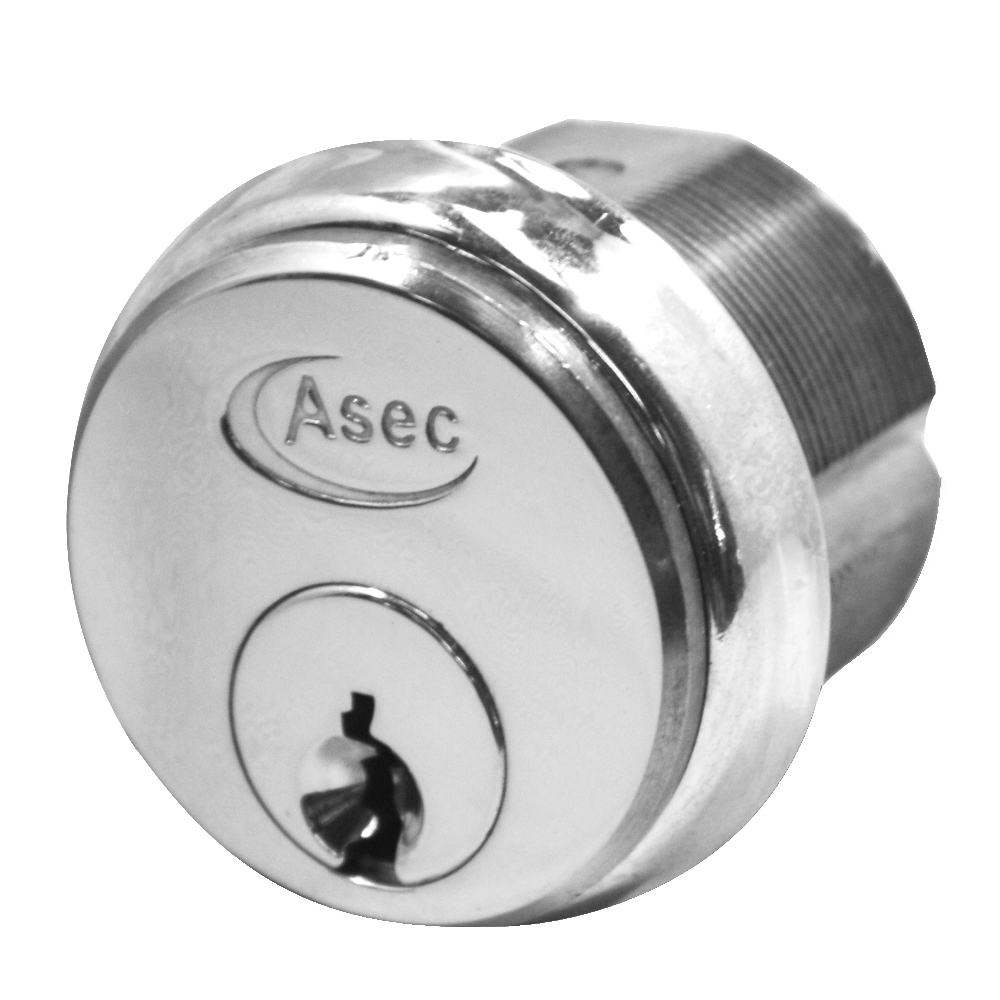 ASEC 5-Pin Screw-In Cylinder Keyed To Differ Single Pro - Satin Chrome