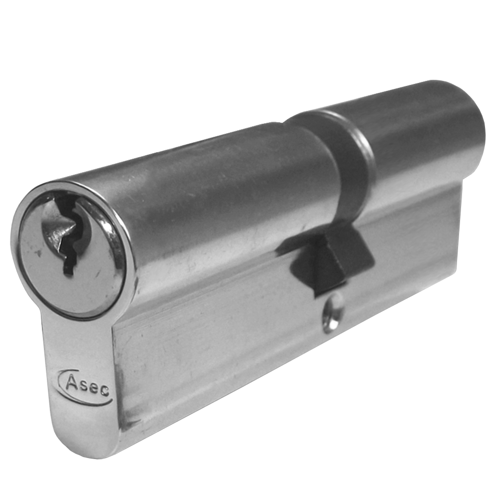 ASEC 6-Pin Euro Double Cylinder 80mm 40/40 35/10/35 Keyed To Differ Pro - Nickel Plated