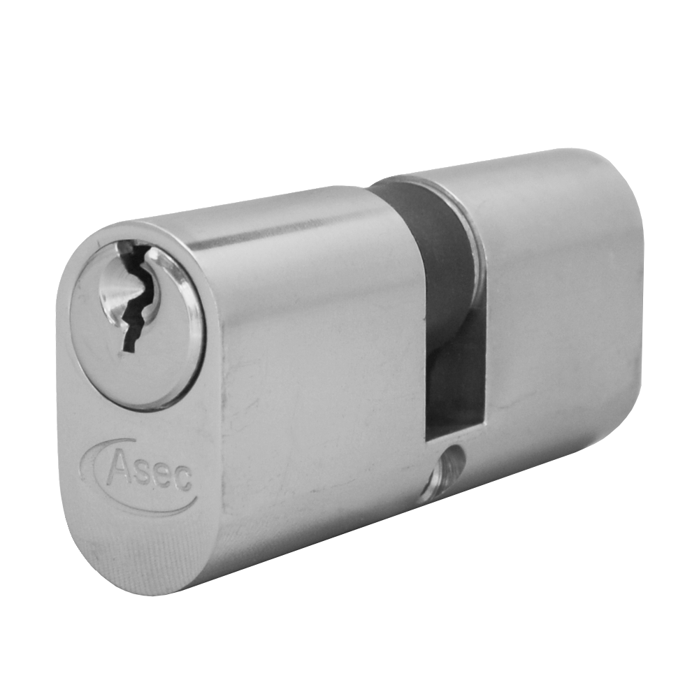 ASEC 6-Pin Oval Double Cylinder 70mm 35/35 30/10/30 Keyed To Differ Pro - Nickel Plated