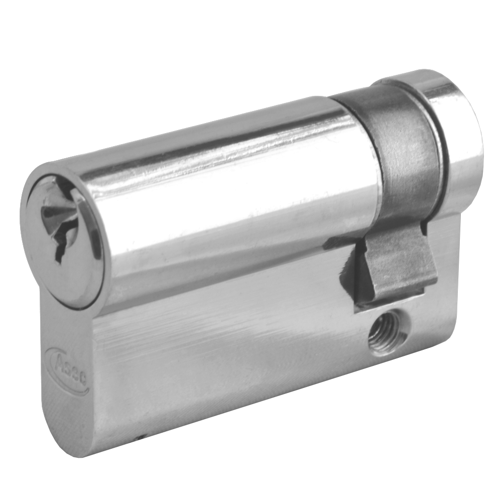 ASEC 6-Pin Euro Half Cylinder 50mm 40/10 Keyed To Differ Pro - Nickel Plated