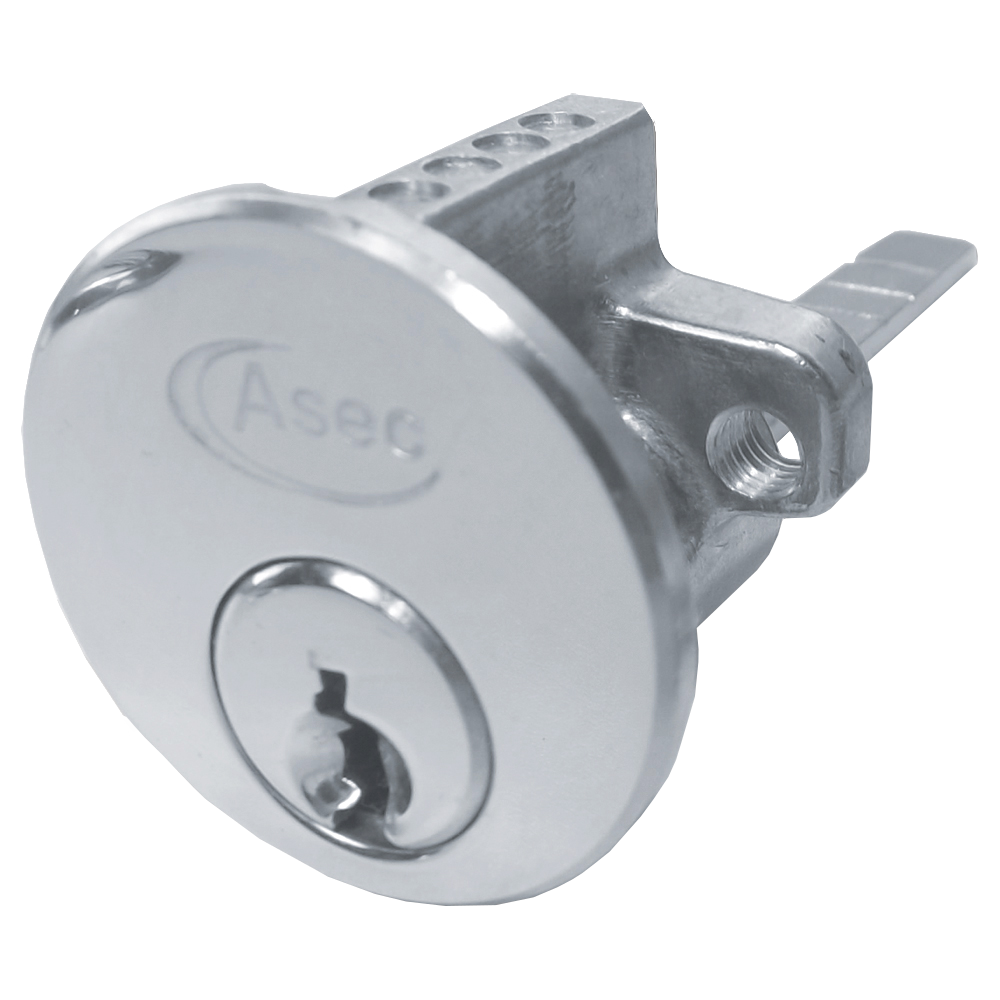 ASEC 6-Pin Rim Cylinder Keyed To Differ Pro - Polished Chrome