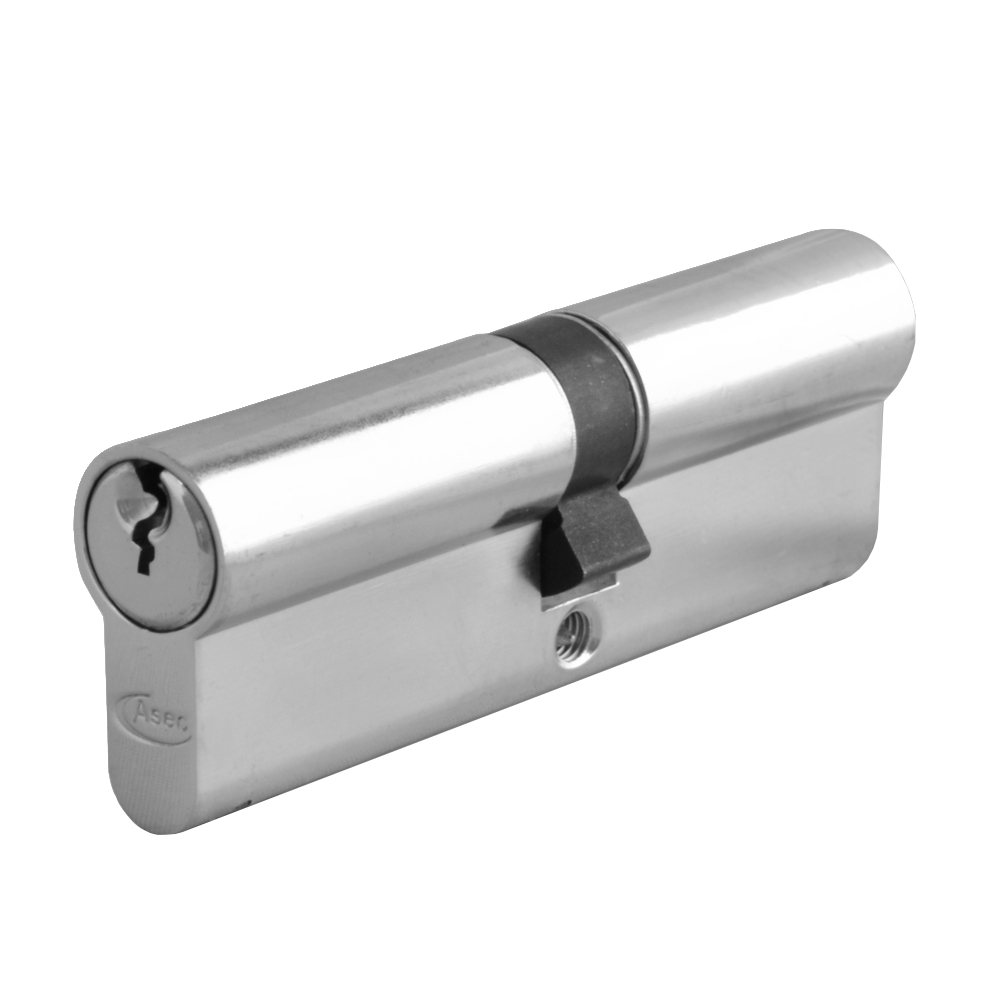 ASEC 5-Pin Euro Double Cylinder 90mm 45/45 40/10/40 Keyed To Differ Pro - Nickel Plated