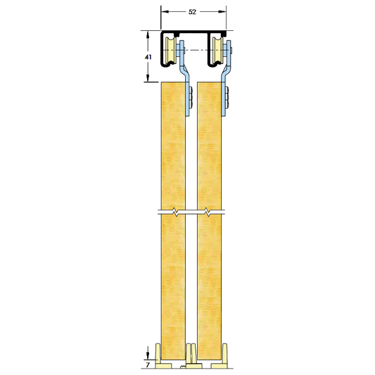 ASEC Sliding Wardrobe Double Gear Up to 1200mm