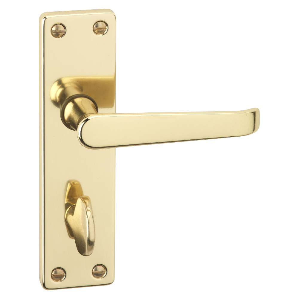 ASEC URBAN Classic Victorian Bathroom Lever on Plate Door Furniture Pro - Polished Brass