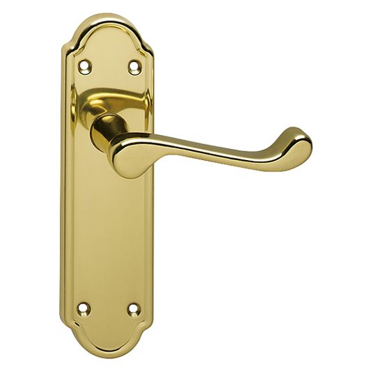 ASEC URBAN San Francisco Lever on Plate Latch Door Furniture Pro - Polished Brass