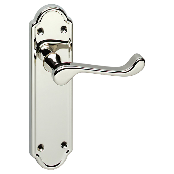 ASEC URBAN San Francisco Lever on Plate Latch Door Furniture Pro - Polished Nickel