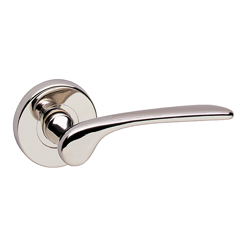 ASEC URBAN New York Round Lever on Rose Door Furniture Pro - Polished Nickel